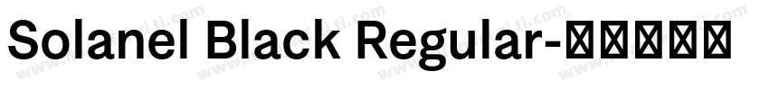Solanel Black Regular字体转换
